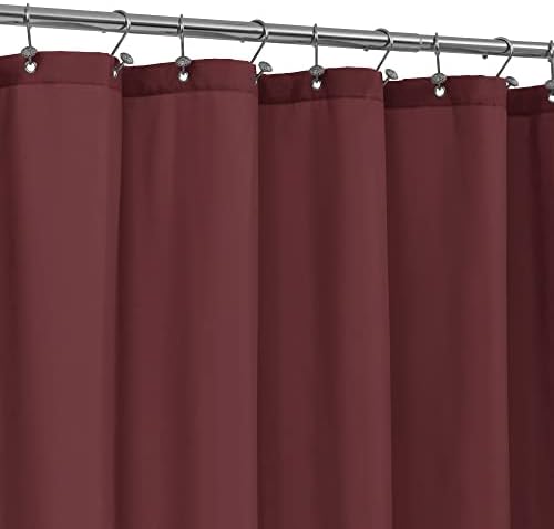 ALYVIA SPRING Waterproof Fabric Shower Curtain or Liner Burgundy Red, 72x72