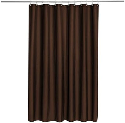 N&Y HOME Fabric Shower Curtain or Liner with Magnets, Brown