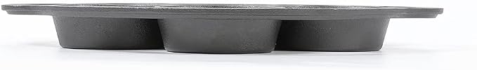 HAWOK Cast Iron Fried Egg Pan biscuit muffins and scones cake Pan With 7-Mold Design