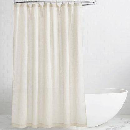 KGORGE Natural Linen Blend Sheer Shower Curtains for Bathroom