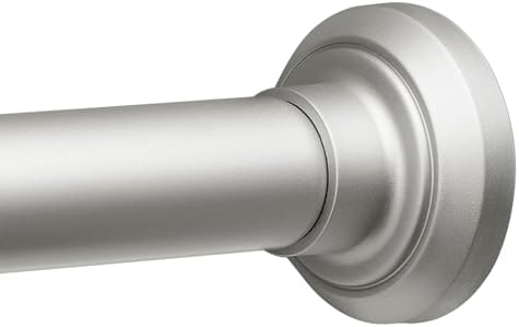 ENJOYBASICS 1" Nickel Shower Curtain Rod, 30-88" Adjustable, Secure Tension