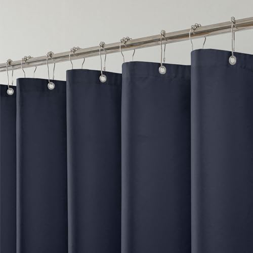 1 Pack Water-Repellent Fabric Shower Curtain Liner, 72x78 Blue