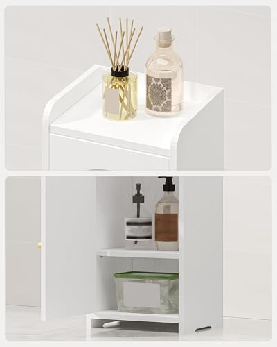 Hzuaneri Bathroom Storage Cabinet, Small Corner Floor Cabinet with 2 Doors
