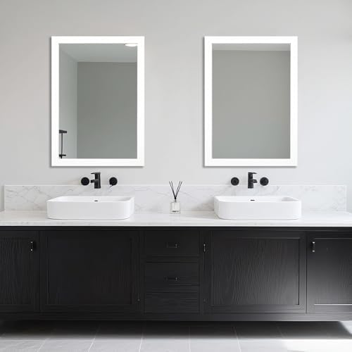 Bathroom Mirror for Over Sink 36x24 Inch Rectangular Wall Mirror, White