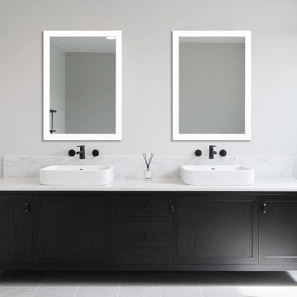 Bathroom Mirror for Over Sink 36x24 Inch Rectangular Wall Mirror, White