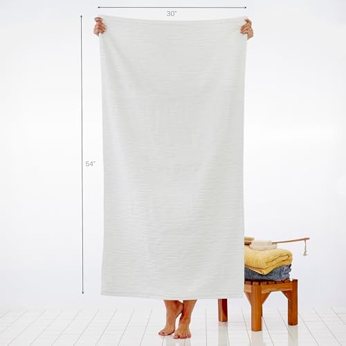 SKL Home CloudSoft Bath Towel, 100% Cotton Luxury, White