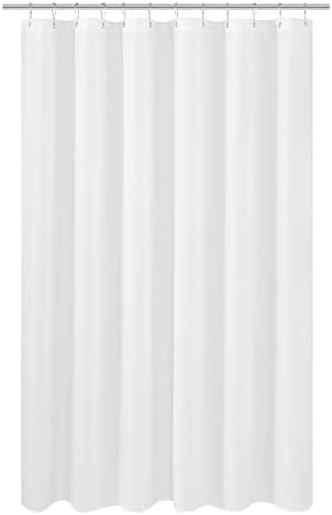 N&Y HOME Fabric Shower Curtain Liner 66 x 72 inches, White