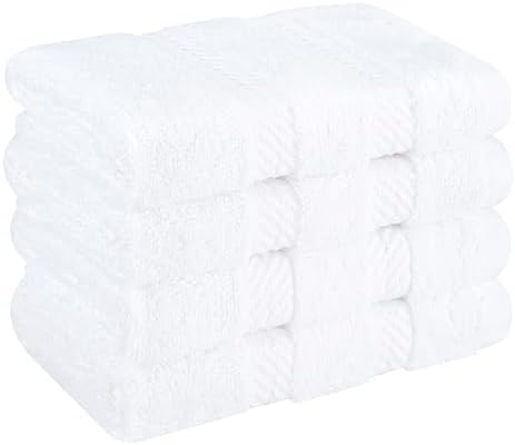 American Soft Linen 100% Cotton Luxury Turkish Towels, 4 PC Washcloth Set