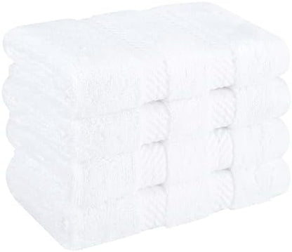 American Soft Linen 100% Cotton Luxury Turkish Towels, 4 PC Washcloth Set