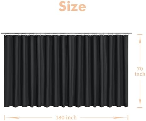 Mrs Awesome 180x70 Extra Wide Size Shower Curtain Liner Black