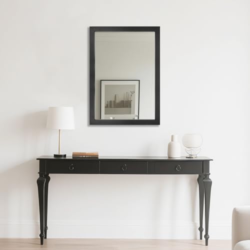 Bathroom Mirror for Over Sink 36x24 Inch Rectangular Wall Mirror, Black