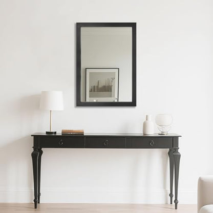 Bathroom Mirror for Over Sink 36x24 Inch Rectangular Wall Mirror, Black