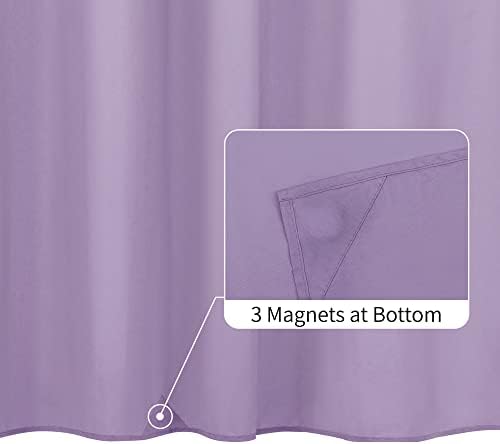 ALYVIA SPRING Waterproof Fabric Shower Curtain Liner Lavender Purple, 72x72