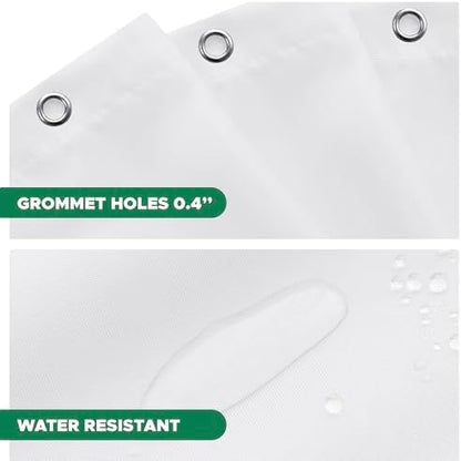 Fabric Shower Curtain Liner 72x72 Inch-White Standard Size Shower Liners