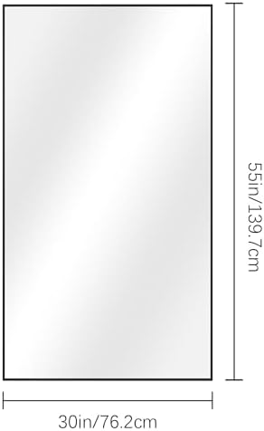 DESBING Black Bathroom Mirror for Wall, 30x55 Inch Rectangle Mirrors with Metal Frame, Modern Vanity Wall Mirror Decor for Entryway Hangs, Bathroom Living Room Horizontal or Vertical