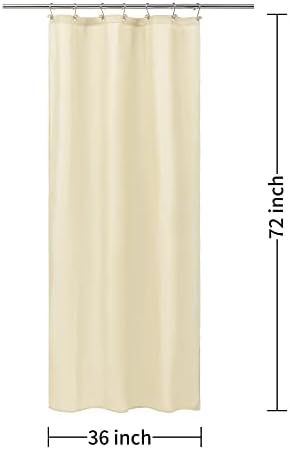 ALYVIA SPRING Stall Waterproof Fabric Shower Curtain or Liner Cream, 36x72