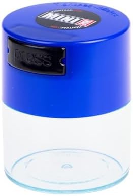 Tightpac - Minivac - Dark Blue Cap - Clear Body - 1.4oz - .12 Liter [TV-TV1DB-CLR]