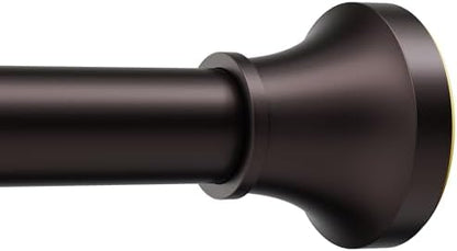 Adjustable Shower Curtain Rod 31-104 Inch, Never Rust Stainless Steel Brown Tension Rod, 1" Heavy Duty No-Drill for Bathroom, Kitchen & Closet