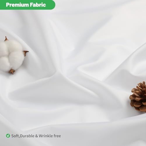 eachope Stall Waterproof Fabric Shower Curtain Liner,54x72 Inch White