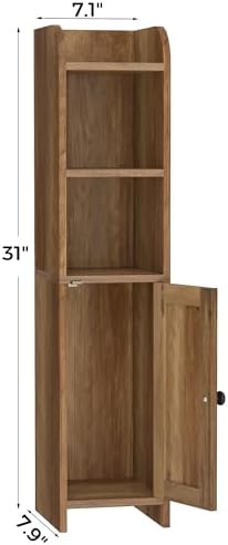 Homhedy Small Bathroom Storage Cabinet, Narrow Toilet Paper Cabinet
