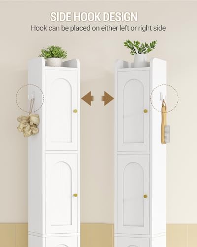 Hzuaneri 70.9" H Bathroom Storage Cabinet, Tall Corner Cabinet with 4 Doors