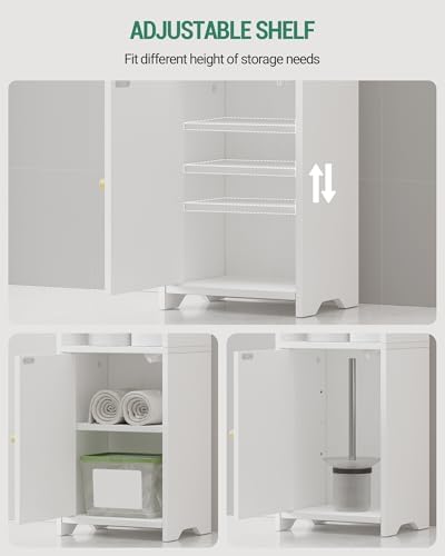 Hzuaneri Bathroom Storage Cabinet, Narrow Toilet Paper Cabinets with Doors