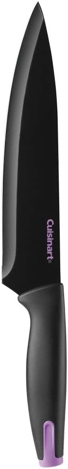 Cuisinart Advantage Nonstick Ceramic-Coated Knife Set, 7-Piece Acrylic Block Stainless Steel Knives for Precise Cutting, Durable Kitchen Knife Set with Ergonomic Handles, C55-7PCE