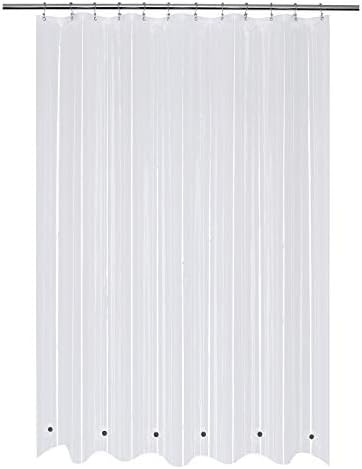 Mrs Awesome Extra Long Shower Curtain Liner with 6 Magnets 72 x 84, Clear