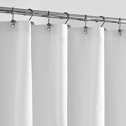 ALYVIA SPRING Waterproof Fabric Shower Curtain or Liner White, 72x72