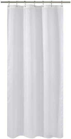 N&Y HOME Fabric Shower Curtain Liner Long Stall Size 42 x 78 inches, White