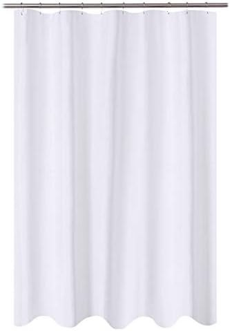 N&Y HOME Fabric Shower Curtain Liner 60 x 78 inch Long Stall Size, White