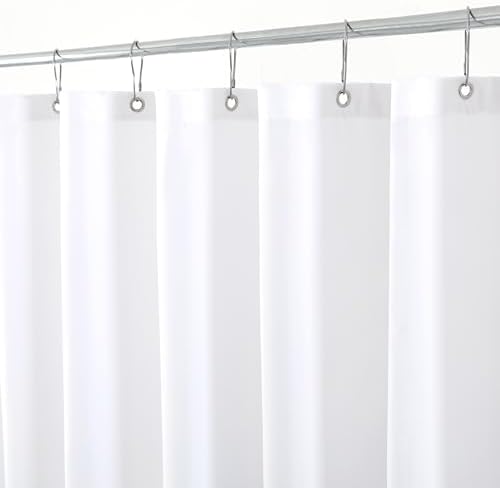 Fabric Shower Curtain Liner 72x72 Inch-White Standard Size Shower Liners