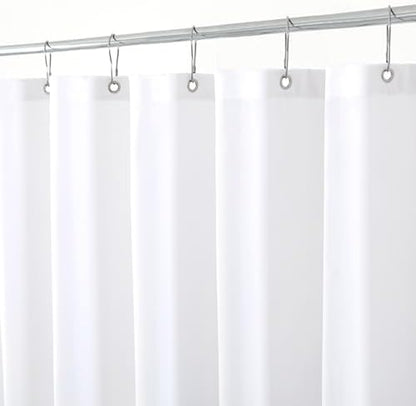 Fabric Shower Curtain Liner 72x72 Inch-White Standard Size Shower Liners
