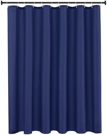 Fabric Shower Curtain Liner 72x72 Inch-Navy Standard Size Shower Liners