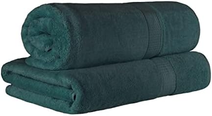 SUPERIOR Egyptian Cotton Pile Heavyweight Bath Sheet, 2 Piece Set, Teal