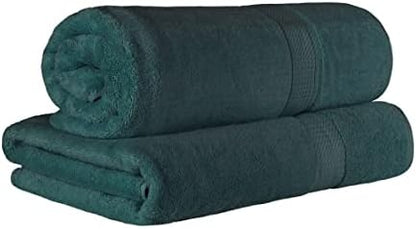 SUPERIOR Egyptian Cotton Pile Heavyweight Bath Sheet, 2 Piece Set, Teal