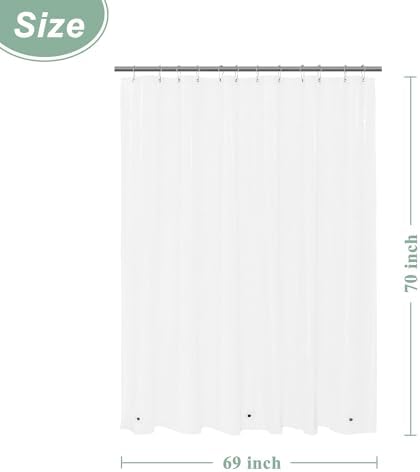 Mrs Awesome 69x70 Shower Curtain Liner Clear