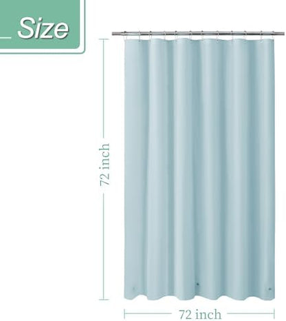 Mrs Awesome Light Blue Shower Curtain Liner with 3 Magnets, 72x72