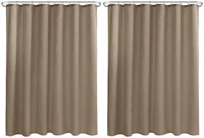 Nasitos Fabric Shower Curtain Liners with Magnets 2 Pack 70X72 Inch White