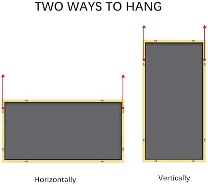 COFENY Gold Bathroom Mirror for Wall, 60x30 Inch Rectangle Mirrors with Metal Frame, Modern Vanity Wall Mirror Decor for Bathroom Living Room, Entryway Hangs Horizontal or Vertical
