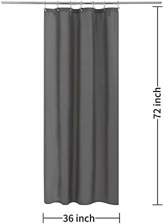 ALYVIA SPRING Stall Waterproof Shower Curtain or Liner Dark Gray, 36x72