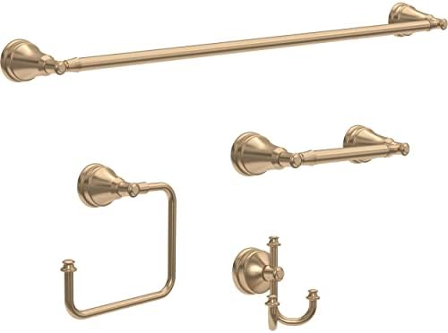 Delta Mylan (1-Pack) Hand Towel Holder Champagne Bronze Towel Racks for Bathroom Wall Square Towel Ring Holder for Bath Towel Hanger for Kitchen, Bathroom Accessories MYN46-CZ