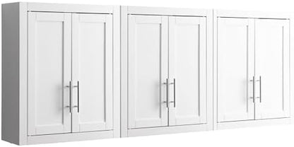 Crosley Furniture Savannah 3-Piece Wall Storage Cabinet Set
