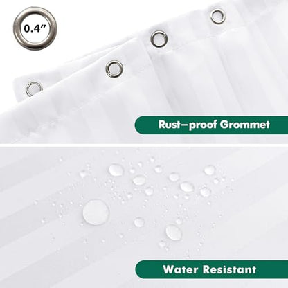 Fabric Shower Curtain Liner 72x72 Inch-Standard Size Cloth Shower Liners