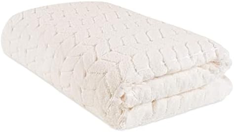 BAGNO MILANO Turkish Cotton Bath Towels, Hand Towels - Soft Plush Jacquard Collection - Highly Absorbent Towel Set (Cream, Bath Sheet 35x70)