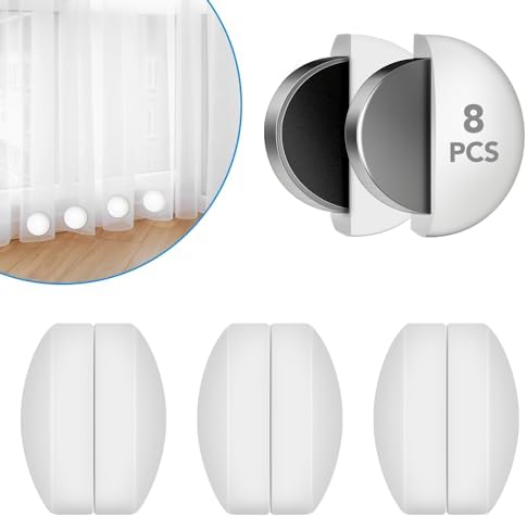 YixangDD 8 Pack Shower Curtain Weights, Magnetic Curtain Weights, 4 Pairs