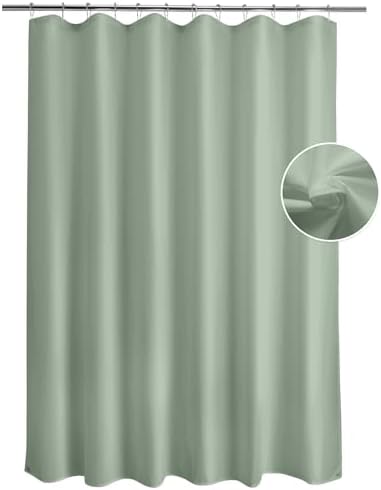 Titanker Waterproof Shower Curtain Liner Fabric, Sage Green Shower Curtain Liner with Magnets, Cloth Shower Liner Soft, Lightweight, Machine Washable, 70 x 72 Inches