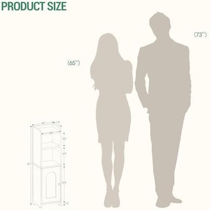 Hzuaneri Bathroom Storage Cabinet, Narrow Toilet Paper Cabinets with Doors