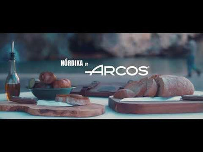 Arcos Paring Knife 4 Inch Stainless Steel. Professional Kitchen Knife for Peeling Fruits and Vegetables. Ovengkol Wood Handle 100% natural FSC and 100mm Blade. Series Nordika. Color Brown