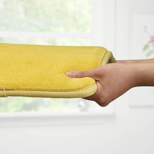 Memory Foam Bath Mat Non Slip Absorbent Super Cozy Velvet Bathroom Rug Carpet (60 inches X 17 inches, Mustard)